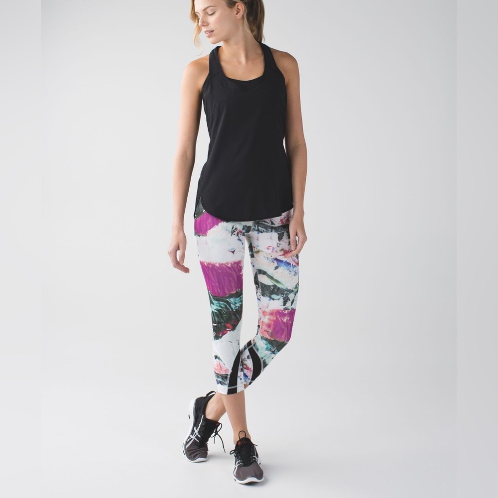 Lululemon Leggings Run Inspire Crop II All Full-On Luxtreme Pigment Wave Size 4